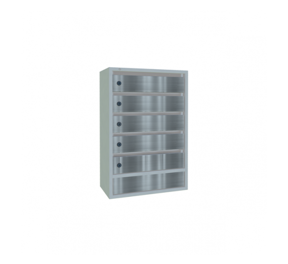 5-и секционный почтовый ящик «Орион М» с дверцами из нержавеющей стали